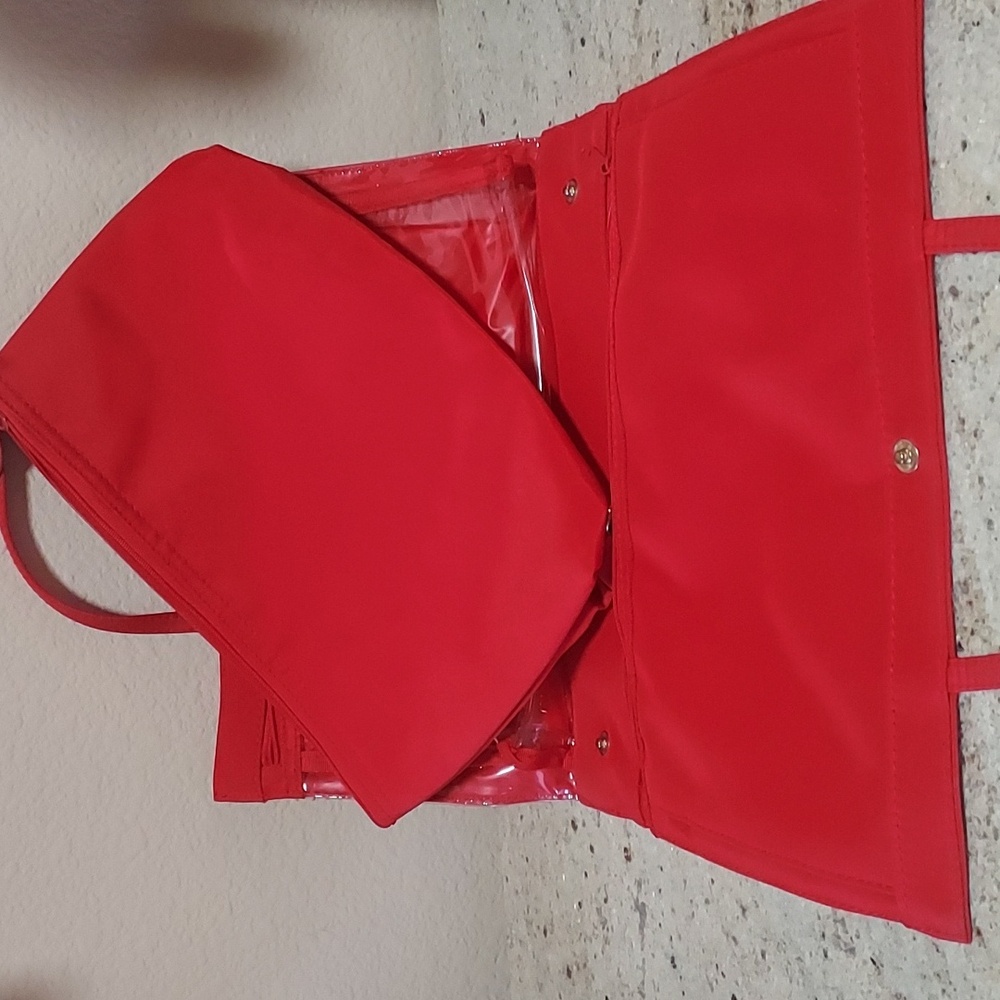 Clarins of Paris Makeup Bags - Lot of 3. 2 Wipe Off Material & 1 BONUS Velvet